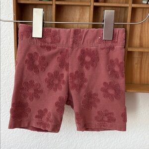 Cotton On Kids pink floral Terry biker shorts